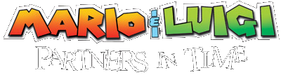Mario and Luigi Partners in Time title screen for Nintendo DS